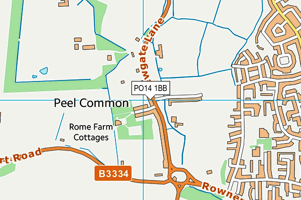 PO14 1BB map - OS VectorMap District (Ordnance Survey) PO14 1BB map - OS VectorMap District (Ordnance Survey)