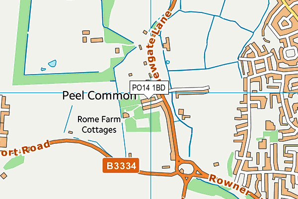 PO14 1BD map - OS VectorMap District (Ordnance Survey)