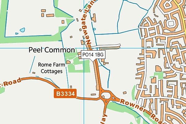 PO14 1BG map - OS VectorMap District (Ordnance Survey) PO14 1BG map - OS VectorMap District (Ordnance Survey)