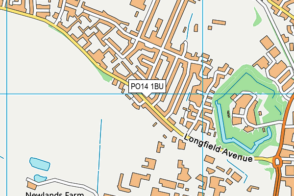 PO14 1BU map - OS VectorMap District (Ordnance Survey) PO14 1BU map - OS VectorMap District (Ordnance Survey)