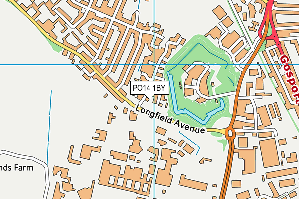 PO14 1BY map - OS VectorMap District (Ordnance Survey) PO14 1BY map - OS VectorMap District (Ordnance Survey)