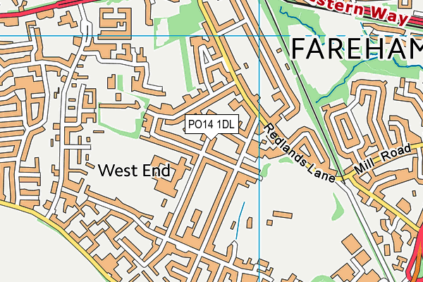 PO14 1DL map - OS VectorMap District (Ordnance Survey) PO14 1DL map - OS VectorMap District (Ordnance Survey)