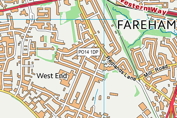 PO14 1DP map - OS VectorMap District (Ordnance Survey) PO14 1DP map - OS VectorMap District (Ordnance Survey)