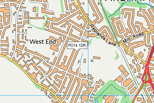 PO14 1DR map - OS VectorMap District (Ordnance Survey) PO14 1DR map - OS VectorMap District (Ordnance Survey)