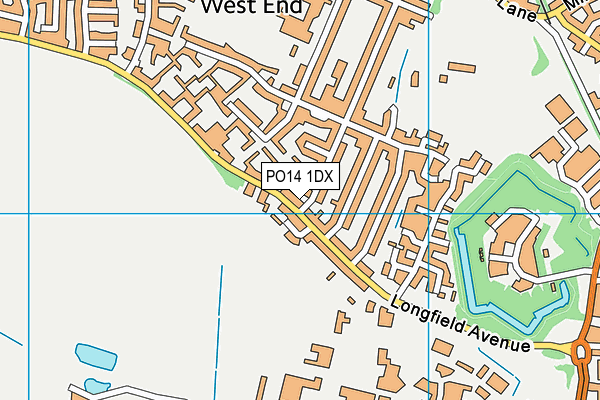 PO14 1DX map - OS VectorMap District (Ordnance Survey) PO14 1DX map - OS VectorMap District (Ordnance Survey)