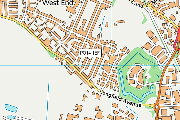 PO14 1EF map - OS VectorMap District (Ordnance Survey) PO14 1EF map - OS VectorMap District (Ordnance Survey)
