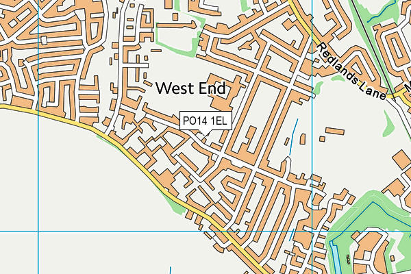 PO14 1EL map - OS VectorMap District (Ordnance Survey) PO14 1EL map - OS VectorMap District (Ordnance Survey)