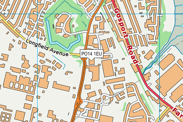 PO14 1EU map - OS VectorMap District (Ordnance Survey) PO14 1EU map - OS VectorMap District (Ordnance Survey)