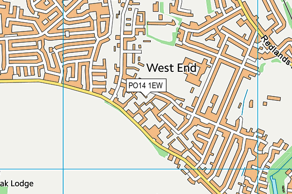 PO14 1EW map - OS VectorMap District (Ordnance Survey) PO14 1EW map - OS VectorMap District (Ordnance Survey)