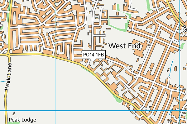 PO14 1FB map - OS VectorMap District (Ordnance Survey) PO14 1FB map - OS VectorMap District (Ordnance Survey)