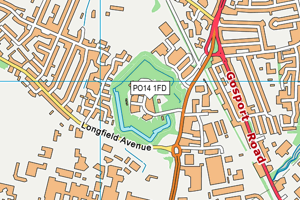 PO14 1FD map - OS VectorMap District (Ordnance Survey) PO14 1FD map - OS VectorMap District (Ordnance Survey)