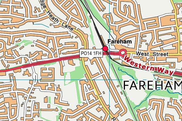 PO14 1FH map - OS VectorMap District (Ordnance Survey) PO14 1FH map - OS VectorMap District (Ordnance Survey)