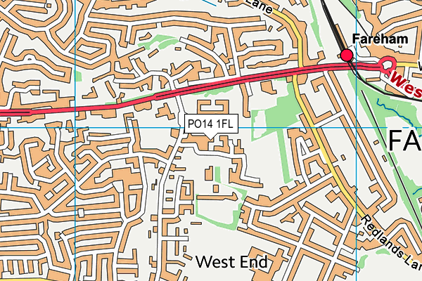 PO14 1FL map - OS VectorMap District (Ordnance Survey) PO14 1FL map - OS VectorMap District (Ordnance Survey)