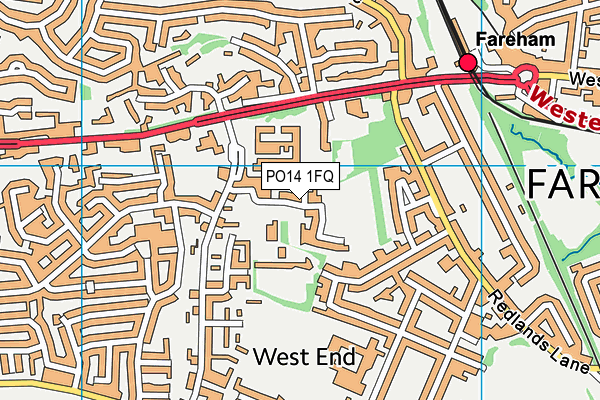 PO14 1FQ map - OS VectorMap District (Ordnance Survey) PO14 1FQ map - OS VectorMap District (Ordnance Survey)