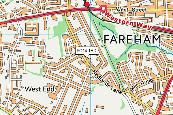 PO14 1HD map - OS VectorMap District (Ordnance Survey) PO14 1HD map - OS VectorMap District (Ordnance Survey)