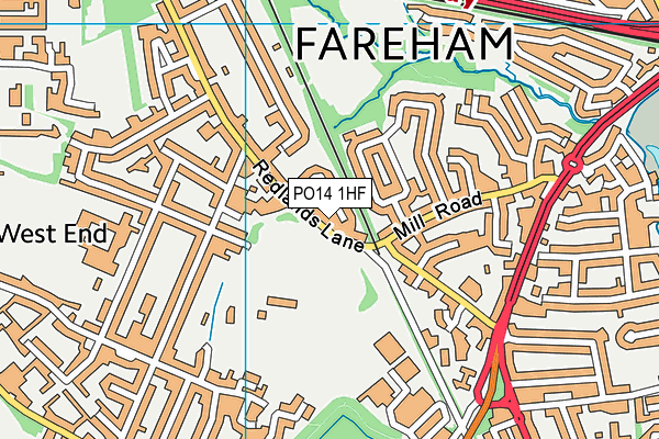 PO14 1HF map - OS VectorMap District (Ordnance Survey) PO14 1HF map - OS VectorMap District (Ordnance Survey)