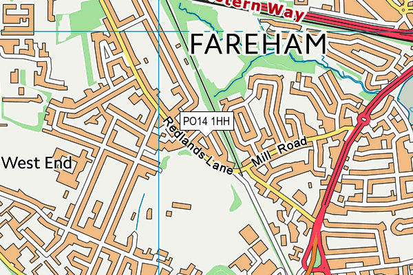 PO14 1HH map - OS VectorMap District (Ordnance Survey) PO14 1HH map - OS VectorMap District (Ordnance Survey)