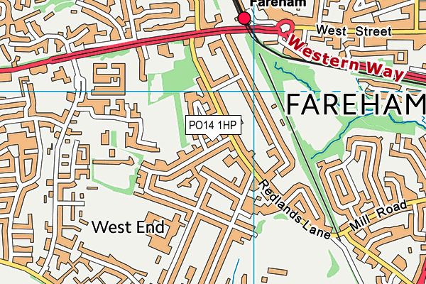 PO14 1HP map - OS VectorMap District (Ordnance Survey) PO14 1HP map - OS VectorMap District (Ordnance Survey)