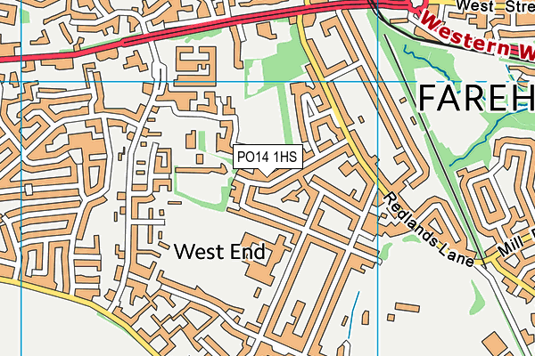 PO14 1HS map - OS VectorMap District (Ordnance Survey) PO14 1HS map - OS VectorMap District (Ordnance Survey)