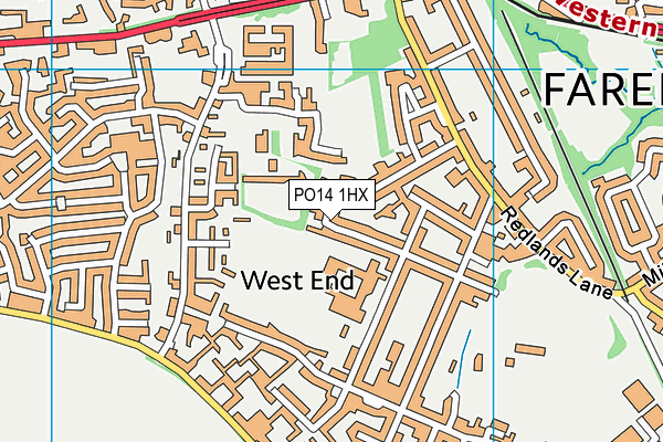 PO14 1HX map - OS VectorMap District (Ordnance Survey) PO14 1HX map - OS VectorMap District (Ordnance Survey)