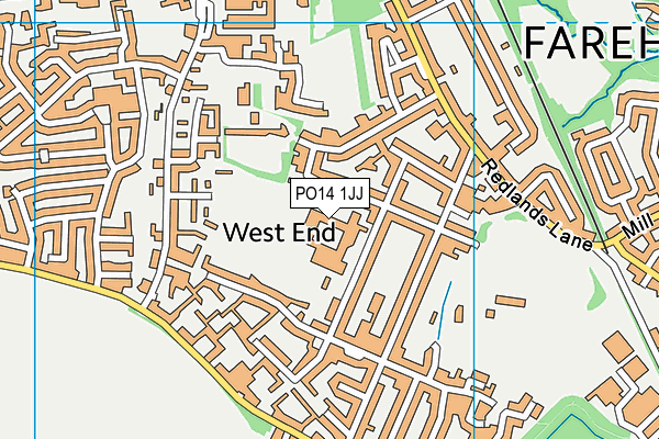 PO14 1JJ map - OS VectorMap District (Ordnance Survey) PO14 1JJ map - OS VectorMap District (Ordnance Survey)