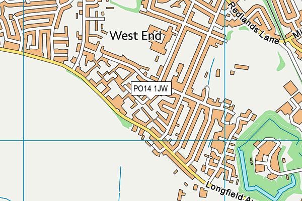 PO14 1JW map - OS VectorMap District (Ordnance Survey) PO14 1JW map - OS VectorMap District (Ordnance Survey)