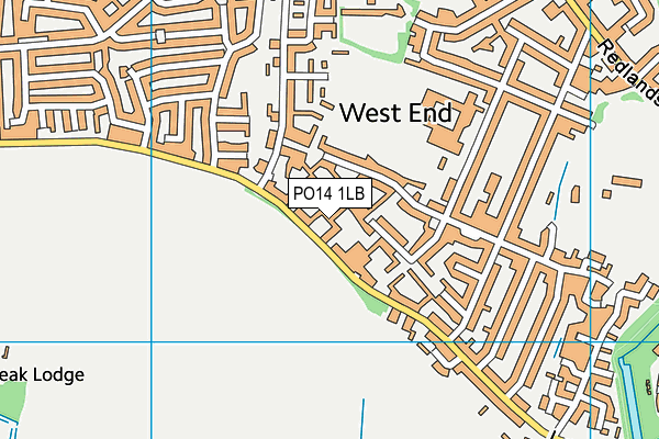PO14 1LB map - OS VectorMap District (Ordnance Survey) PO14 1LB map - OS VectorMap District (Ordnance Survey)