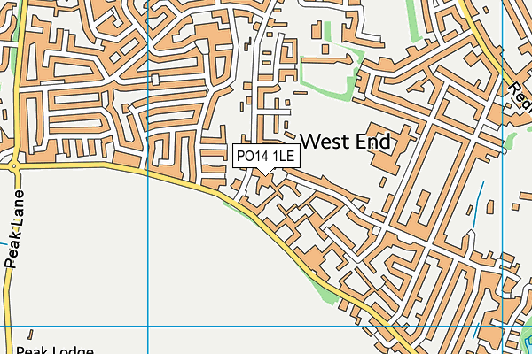 PO14 1LE map - OS VectorMap District (Ordnance Survey) PO14 1LE map - OS VectorMap District (Ordnance Survey)