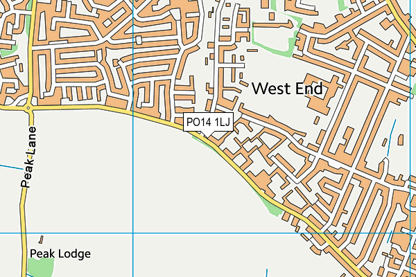 PO14 1LJ map - OS VectorMap District (Ordnance Survey) PO14 1LJ map - OS VectorMap District (Ordnance Survey)