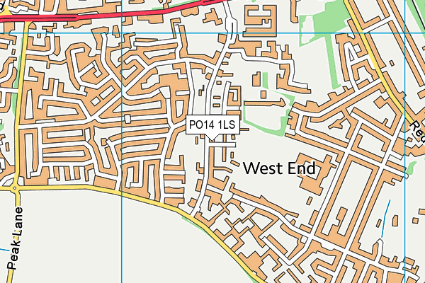 PO14 1LS map - OS VectorMap District (Ordnance Survey) PO14 1LS map - OS VectorMap District (Ordnance Survey)