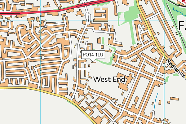 PO14 1LU map - OS VectorMap District (Ordnance Survey) PO14 1LU map - OS VectorMap District (Ordnance Survey)