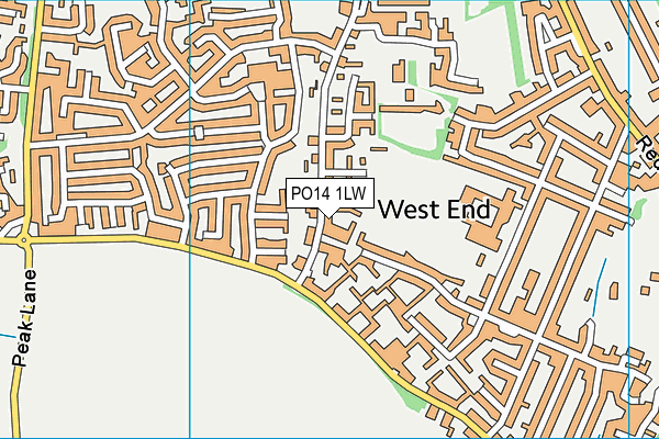 PO14 1LW map - OS VectorMap District (Ordnance Survey) PO14 1LW map - OS VectorMap District (Ordnance Survey)