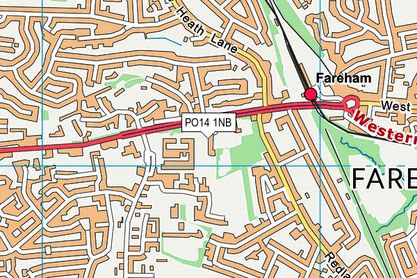 PO14 1NB map - OS VectorMap District (Ordnance Survey) PO14 1NB map - OS VectorMap District (Ordnance Survey)