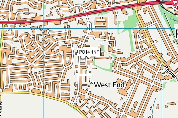 PO14 1NF map - OS VectorMap District (Ordnance Survey) PO14 1NF map - OS VectorMap District (Ordnance Survey)