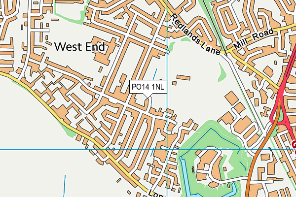PO14 1NL map - OS VectorMap District (Ordnance Survey) PO14 1NL map - OS VectorMap District (Ordnance Survey)