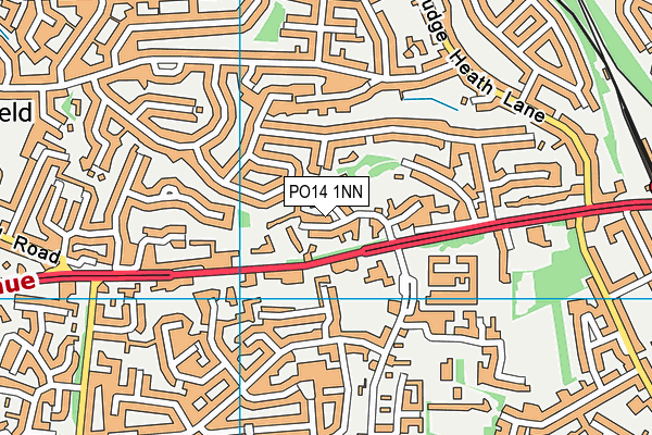 PO14 1NN map - OS VectorMap District (Ordnance Survey) PO14 1NN map - OS VectorMap District (Ordnance Survey)