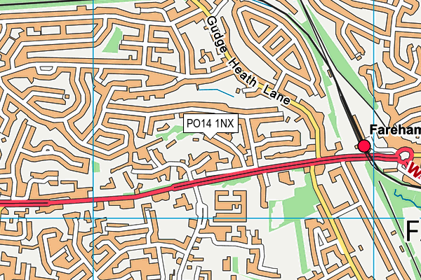 PO14 1NX map - OS VectorMap District (Ordnance Survey) PO14 1NX map - OS VectorMap District (Ordnance Survey)