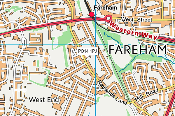 PO14 1PJ map - OS VectorMap District (Ordnance Survey) PO14 1PJ map - OS VectorMap District (Ordnance Survey)