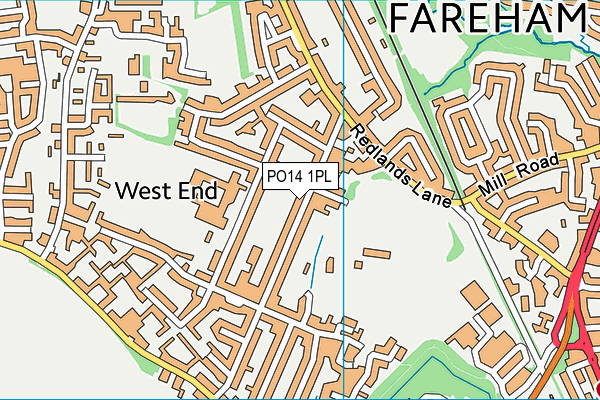 PO14 1PL map - OS VectorMap District (Ordnance Survey) PO14 1PL map - OS VectorMap District (Ordnance Survey)