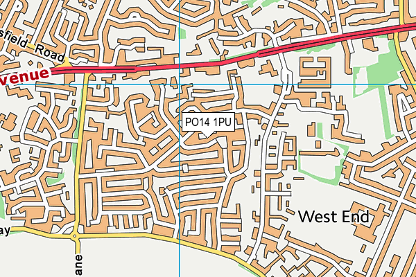 PO14 1PU map - OS VectorMap District (Ordnance Survey) PO14 1PU map - OS VectorMap District (Ordnance Survey)