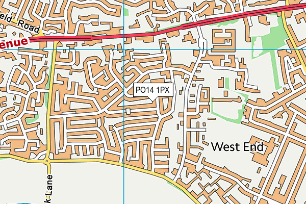 PO14 1PX map - OS VectorMap District (Ordnance Survey) PO14 1PX map - OS VectorMap District (Ordnance Survey)