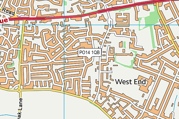 PO14 1QB map - OS VectorMap District (Ordnance Survey) PO14 1QB map - OS VectorMap District (Ordnance Survey)