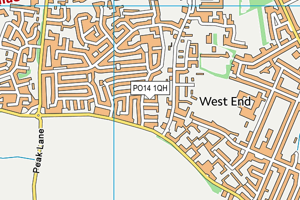 PO14 1QH map - OS VectorMap District (Ordnance Survey) PO14 1QH map - OS VectorMap District (Ordnance Survey)