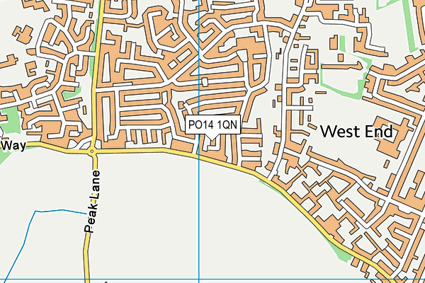 PO14 1QN map - OS VectorMap District (Ordnance Survey) PO14 1QN map - OS VectorMap District (Ordnance Survey)