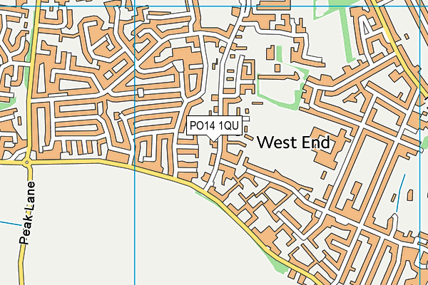 PO14 1QU map - OS VectorMap District (Ordnance Survey) PO14 1QU map - OS VectorMap District (Ordnance Survey)