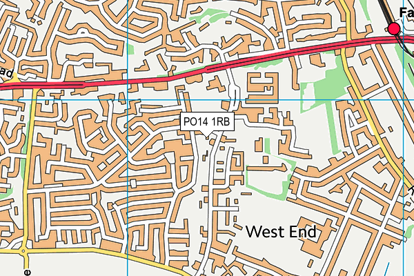 PO14 1RB map - OS VectorMap District (Ordnance Survey) PO14 1RB map - OS VectorMap District (Ordnance Survey)