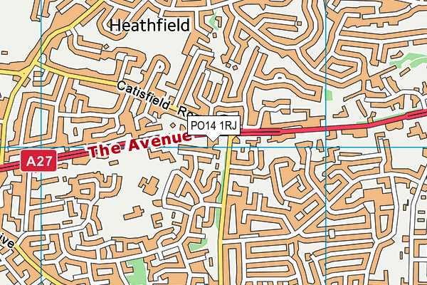 PO14 1RJ map - OS VectorMap District (Ordnance Survey) PO14 1RJ map - OS VectorMap District (Ordnance Survey)