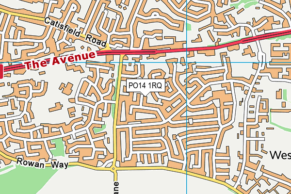 PO14 1RQ map - OS VectorMap District (Ordnance Survey) PO14 1RQ map - OS VectorMap District (Ordnance Survey)