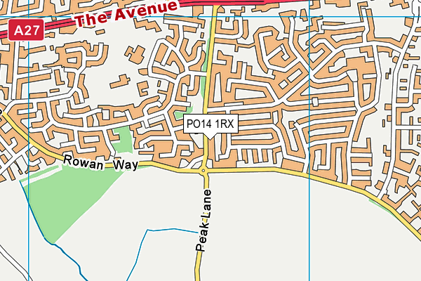 PO14 1RX map - OS VectorMap District (Ordnance Survey) PO14 1RX map - OS VectorMap District (Ordnance Survey)