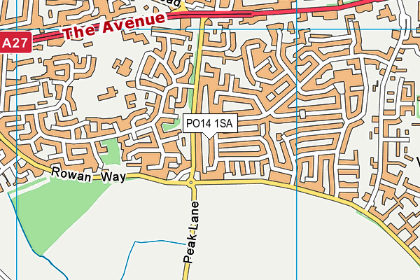 PO14 1SA map - OS VectorMap District (Ordnance Survey) PO14 1SA map - OS VectorMap District (Ordnance Survey)